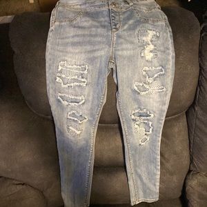 Light wash ripped jeans